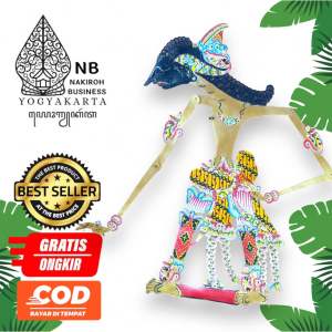 Wayang Kulit Asli Abimanyu Emas Brom Alusan Ukuran Standar Dalang