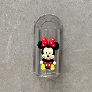 No-Drill Wall-Mounted Toothbrush Holder Cute Cartoon Style Bathroom Storage Shelf No Trace Electric Toothbrush Organizer