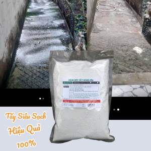 1 gói 500gram Bột Tẩy Rong Rêu Sân Xi Măng Siêu Sạch - Tẩy Nhanh Cấp Tốc Sau 5 PHÚT