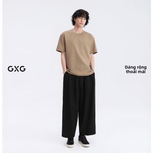 GXG | Quần Dài Mỏng Đùi Rộng Phong Cách Tối Giản Thoải Mái Cho Mùa Hè