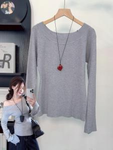 HUOLISI | Slanted Shoulder Fitting and Slimming Knitwear
