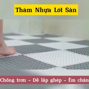 Thảm lót sàn nước chống trơn trượt nhà tắm 30 x 30 cm - Thảm nhựa lót nhà vệ sinh không gây đau chân - Thảm trải sàn toilet - Thảm lót nhà tắm