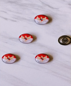 Kancing Pin Magnet BIB Button Number Race/Maraton/Lari Logo Garuda Indonesia (1 Set 4pcs)