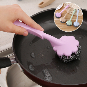 Set 2 Bàn Chải Cọ Xoong Nồi Bồn Rửa Bát Bằng Sợi Thép