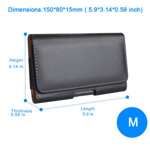 4.0 - 7.2 inch Cell Phone Belt Clip Holster Pouch for iphone 15 14 Pro Max Samsung S24 S23 Ultra Xiaomi Leather Cover Belt Bag