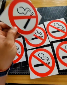 สติกเกอร์pp ขนาด 20x29 cm เหมาะสำหรับติดเตือนในที่ทำงาน ครับ ราคาพิเศษ Early Bird