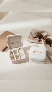 Personalized Marble Mini Travel Jewellery Box Custom Name Portable Jewelry Organizer Birthday Bridesmaid Gift
