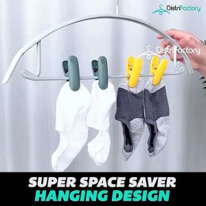 5 pcs Small Clip Windproof Clothes Drying Socks Clip Underwear Panties Drying Clip 5 Clear Multi-color