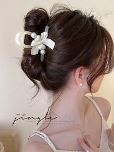 Pearl Heart Hair Clip Lazy Style Womens New 2025 High-End Feeling Hair Clip Shark Clamp Summer Headwear Fashion Accessories