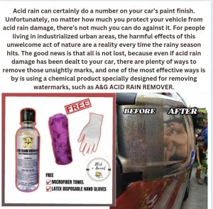 Acid Rain Remover with free Gloves and Microfiber Towel