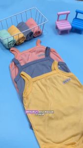 Jumper Tanktop Uk 0-6 Bulan SNI / Jumper Tanpa Lengan Tanktop 6-12 3-12 Bulan Polos Bayi Perempuan Katun Bahan Adem Jumpsuit Cewek Newborn Alinkidos
