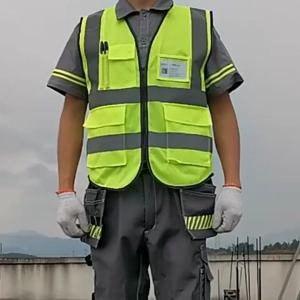 Reflective safety vestเสื้อกั๊กสะท้อนแสง เสื้อผ้าทำงาน มองเห็นได้ชัดเจน เสื้อแจ็คเก็ตสะท้อนแสง เพื่อความปลอดภัยSP608