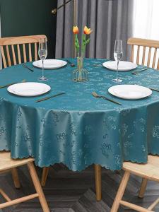ผ้าคลุมโต๊ะทานอาหารแบบไม่ต้องซัก กันน้ำ กันมัน สำหรับใช้ในบ้าน โรงแรม ร้านอาหาร ขนาดใหญ่ รูปวงกลม ผ้าคลุมโต๊ะแบบหมุนได้ ความรู้สึกหรูหรา