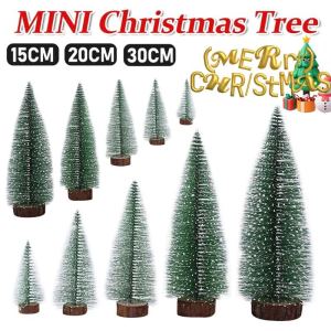 Mini Pine Christmas Tree Artificial Tabletop Decorations Festival Plastic Miniature Trees New Year Decorations for Xmas