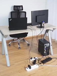 45/55/70CM Under Table Cable Holder No Drill Under Desk Cable Rack Cable Raceway Organizers