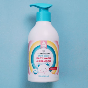 Cottoncare™ Baby Wash and Shampoo Plant-Based All-Natural Bath Soap Tear-Free Extra-Sensitive Skin Hair Gel