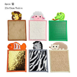 Animal Shaped Sensory Mat Texture Development Intelligence Pad for Children Kindergarten Hair Sensory Pad Early Education Toys