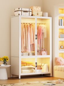 DIBIOU | Easy-Assemble Steel Wardrobe for Home Small Space