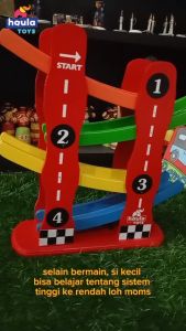 HAULA TOYS || Mainan Unik Mainan Kayu Mainan Seluncuran Mainan Mobil-Mobilan Sliding Car Patern