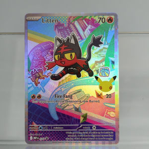 Funism | Self Made Proxy English MEP Mega Evolution Promos Popplio Rowlet Chimchar Charmander Squirtle Bulbasaur Game Collection Card Toy