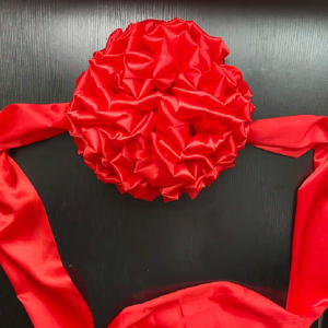 Open ceremony red ribbon New car decoration Wedding ribbon Ribbon cutting event hydrangeas ribbon ball