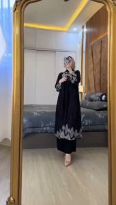 Laika Set Long Tunik - One Set Wanita Long Tunik Rayon Premium Setelan Wanita Kekinian Celana Kulot