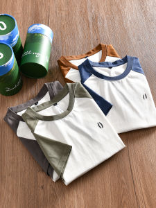 เสื้อยืดคอกลมแขนสั้นผ้าคอตตอนผสมสำหรับฤดูร้อน สำหรับผู้ชายและผู้หญิง เสื้อยืดคอกลมแขนสั้นลำลอง กล่องของขวัญ แบรนด์ Fain