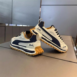 Luxurious Lightweight Mens Running Shoes Breathable Mesh Upgraded Dad Style Sporty Casual Low Top Glue-Welded Rubber Soles