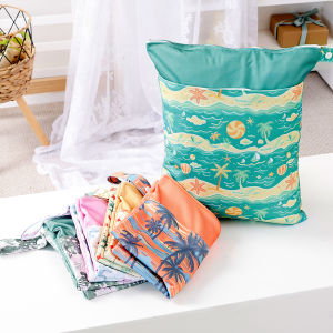 HappyFlute 30x40 ซม.ฤดูใบไม้ผลิ/ฤดูร้อน Tropical Paradise เปียก/แห้งกระเป๋า Beach Gym Travel Essentials สําหรับแม่