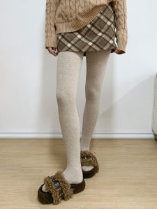 White Leggings Fleece-lined Autumn Japanese Pantyhose Women 2024 New Arrival Winter Outerwear Zero Sense No Pressure Spring & Fall