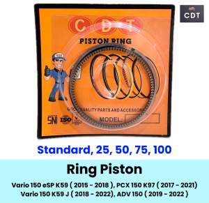 Ring Piston Vario 150 eSP K59/ K59 J PCX 150 K97 ADV 150 Standar Standart 25 50 75 100 150 Seher Oversize Over Size Set