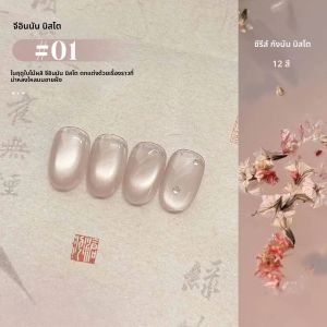 ยาทาเล็บเจลแม่เหล็ก TC 12 สี แคทอาย 10 มล. ปกปิดเต็มรูปแบบ เจลกึ่งถาวร สีสวยหรู สำหรับทำเล็บ