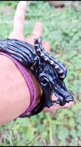 Gelang pria  Akar Bahar Hitam asli Ukir Naga Jabrik