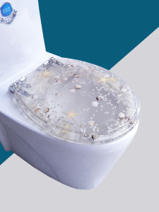 Thickened Resin Toilet Seat Cover UVO Type Universal Old Style Toilet Ring Slow Drop Colorful Silent Toilet Lid Board