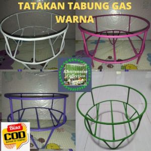 TATAKAN TABUNG GAS (3 KG5 KG12KG) RAK GAS PENGAMAN REGULATOR DUDUKAN GAS WARNA