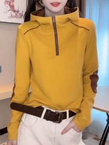 Áo Sơ Mi Nữ Tay Dài Mùa Đông Ấm Áp Phong Cách Thường Ngày Có Mũ Trùm Đầu Thời Trang Màu Khối Lượng Áo Chui Đầu Cổ Tròn