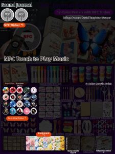 Trendy Holiday Set Dried Flower Specimens Butterfly Collage Markers and Oil Pastels Stationery Box