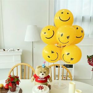 🔥SG LOCAL STOCK🔥White Daisy Foil Balloon Flower Daisy Birthday Party Decorations Smiley Sunflower Balloon Yellow Smiley Face Latex Baloons