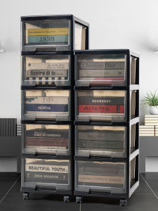 Multi-Functional Home Storage Cabinet Toy Snack Kitchen Living Room Plastic Organizer Shelf Book Box Durable Utility Rack