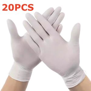 White Nitrile Gloves Disposable Food Grade Latex Free Household Cleaning Gloves for Tattoos Beauty Esthetician Nail Tech Gloves