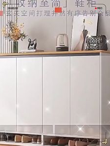 ตู้รองเท้า ตู้รองเท้าไม้ เนื้อแข็งหลายชั้น จุของได้เยอะ ดีไซน์ทันสมัย