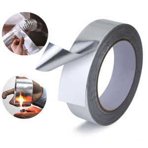 เทปอลูมิเนียมฟอยล์20เมตรสำหรับปิดผนึกและปะท่อ HVAC ร้อนและเย็นท่อฉนวนกันความร้อนในบ้านและเชิงพาณิชย์สะท้อนความร้อน