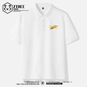 เสื้อโปโลคอเหลี่ยมแขนสั้นสไตล์อเมริกัน Pure Cotton Loose Fit Casual Half Sleeve สำหรับผู้ชายในช่วงฤดูร้อน