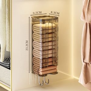 1pc pull-out lidded underwear and sock organizer wall-mounted trash bag bra etc. organizer