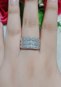 TITANIUM ASLI 💯 CINCIN FULL BERLIAN TANAM DATAR ELEGANT MEWAH CANTIK UNTUK PESTA AWET TIDAK ALERGI DAN TIDAK LUNTUR CINCIN KEKINIAN 2023
