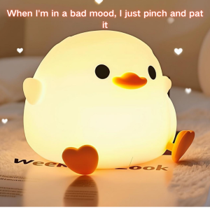 Cute DoDo Duck LED Night Light Touch-Sensitive Dimmable Rechargeable Silicone Bedside Lamp for Nursery And Bedroom