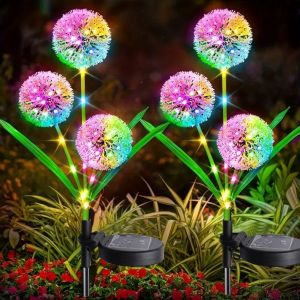 Solar-Powered Dandelion LED Garden Light Festive Outdoor Lighting Decor