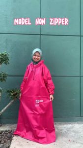 Gamis Jas Hujan Korea Wanita Rok Raincoat Mantel Tebal elastis murah anti rembes FREE EBOOK