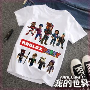 My World Square Surrounding the Game Childrens Underwear Short-Sleeved T-shirt Pajamas Childrens Clothing Suit Boys Print Sleeves