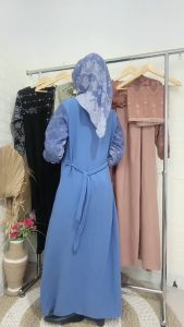 BAJU GAMIS RINA SERI 2 CERUTI SUDAH TERMASUK KERUDUNG SEGI EMPAT